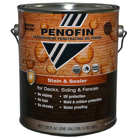 Penofin 1 Gal Mission Brown Stain & Sealer Transparent Stain & Sealer FSSMBGA