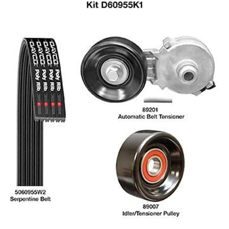 Dayco Demanding Serpentine Drive Belt Component Kit for 1990-1995 Chevrolet C1500 D60955K1