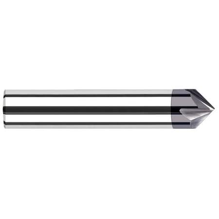 Harvey Tool 0.1250in (1/8) Shank DIA x 60Deg. per side Carbide Pointed Chamfer Cutter, 4 Flutes, AlTiN Coated 731808-C3