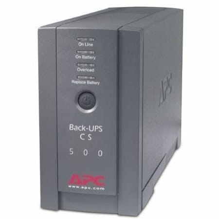 Apc UPS System, 500VA, Standby, Out: 120V AC In: 120V AC BK500BLK