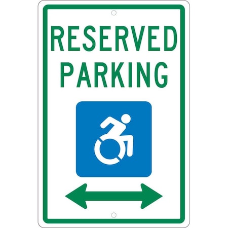 Nmc State Handicapped Reserved Parking Sign New York, TMS327H TMS327H