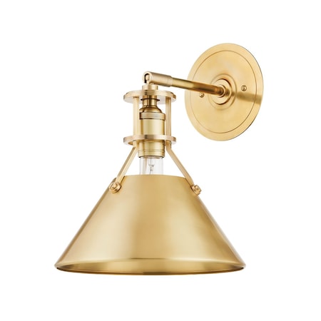 Hudson Valley Lighting Mark D. Sikes X Metal No. 2 1 Light Wall Sconce 9.5 In. Aged Brass MDS950-AGB