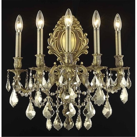 Elegant Lighting Elegant Lighting 9605W21FG-GT-RC 21 W x 24 H in. Monarch Wall Sconce- Royal Cut - French Gold 9605W21FG-GT/RC