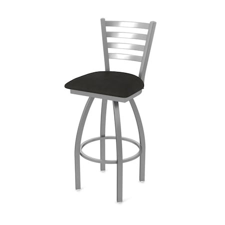 Holland Bar Stool Co 410 Jackie Stainless Steel 36in Swivel Bar Stool with Canter Espresso Seat 41036SS003