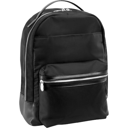 Mckleinusa 15 in. Parker Nylon Dual Compartment Laptop Backpack, Black 18555