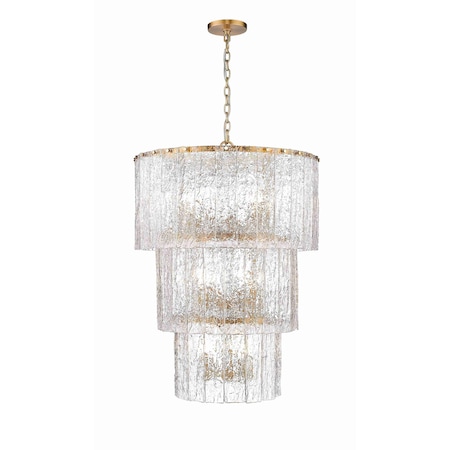 Z-Lite 12 Light Chandelier in Modern Gold 1943-36MGLD