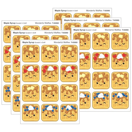 Trend Wonderful Waffles, Maple Syrup Scent Scratch 'n Sniff Stinky Stickers, 48-Piece Set, 6PK T83060