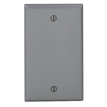 Leviton Blank Wallplate, Standard Size, Gang 1, Gray 80714-GY