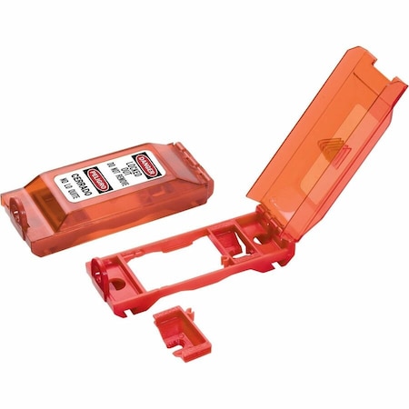 Master Lock Wall Switch Lockout, For Paddle/Toggle Switch Type, 5/16 in Padlock Shackle Diameter, Red 496B