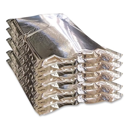 Nortech Labs Kodiak Pack Insulated Padded Mailer, High-Density Foam, Zip Closure, 12 x 16, Silver, 25 Mailers KP121625XL