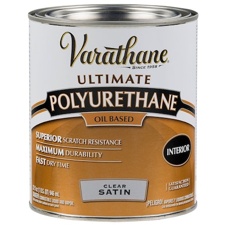 Varathane Qt 9141 Clear Oil-Based Interior Ultimate Polyurethane, Satin 9141H