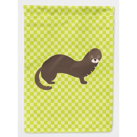 Carolines Treasures Russian Or European Mink Green Flag Garden Size BB7694GF