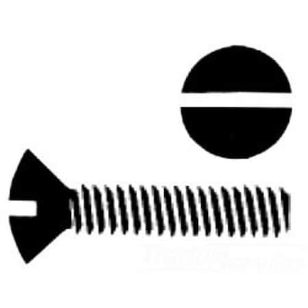 Mulberry #6-32 x 1-1/2 in Slotted Oval Machine Screw, Plain Steel 40244