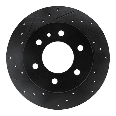 Dynamic Friction Co DFC Brake Rotor - Drilled and Slotted - Black 633-40044L