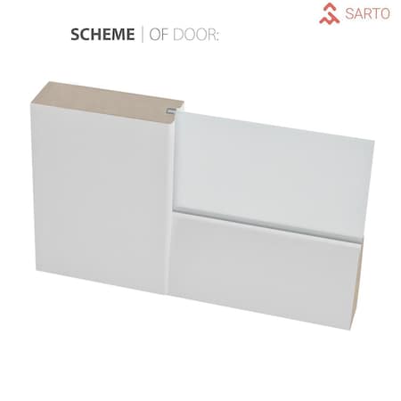 Sartodoors Slab Interior Door, 18" x 96", White QUADRO4002S-WS-1896
