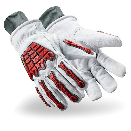 Hexarmor Leather Gloves, Knit Cuff, Full Thumb, Full Finger, XL, 1 PR 4064IMPW-XL (10)