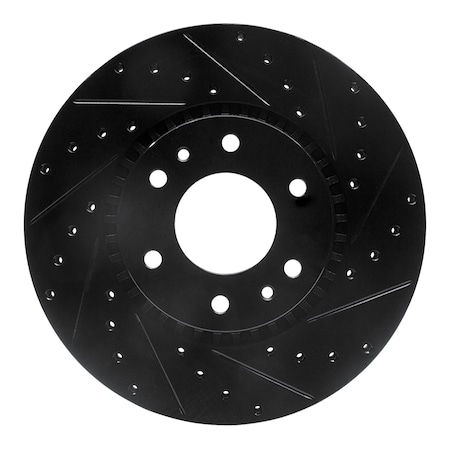 Dynamic Friction Co DFC Brake Rotor - Drilled and Slotted - Black 633-48046R