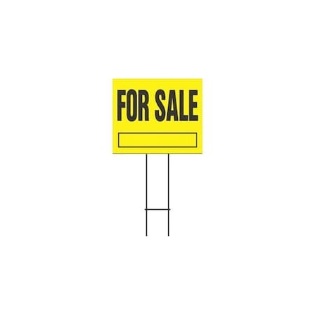 Hy-Ko Lawn Sign, For Sale, Black Legend, Plastic, 24 in W x 19 in H Dimensions YFS-10