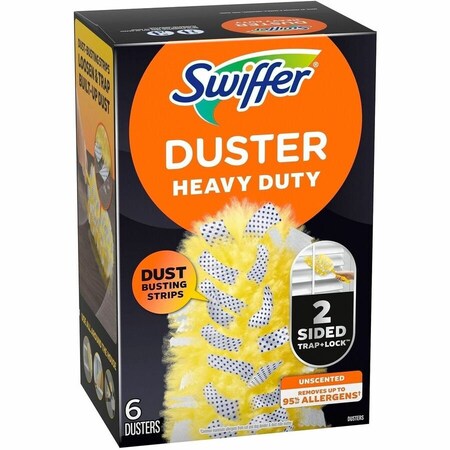 Swiffer Pack of 4 Boxes of 6 Replacement Fiber Dusters 6in OAL, Yellow MOQ=1, Pkg Qty=4 21620CT