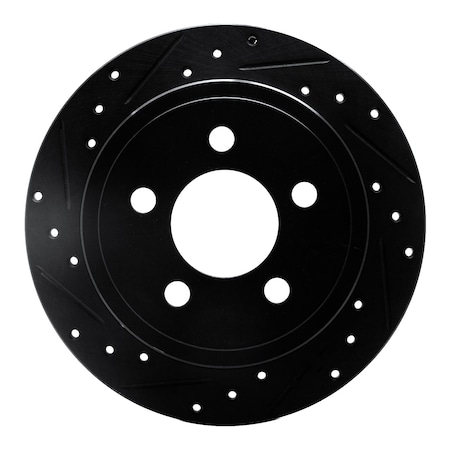 Dynamic Friction Co DFC Brake Rotor - Drilled and Slotted - Black 633-42028L