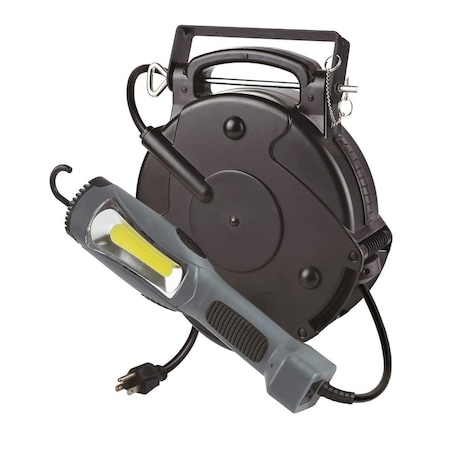 Alert Reel Mfg ProReel Professional Grade Retractable Cord Reel w/LED Light, 12 Amp, 50' 14/3 SJTOW, 1500 Lumen 8150MM