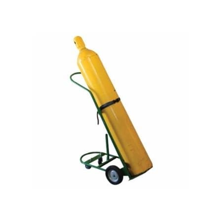 Saf-T-Cart Cylinder Rack, 1 Cylinder, 8 in Semi-Pneumatic Wheels 339-250-2RC