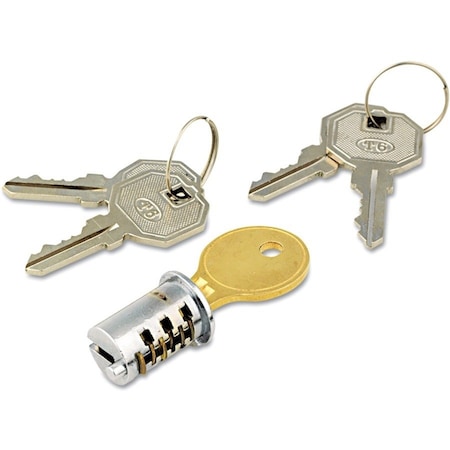 Alera ALEKC501111 Lock Core For Metal Mobile Pedestals, Chrome, Set ALEKC501111