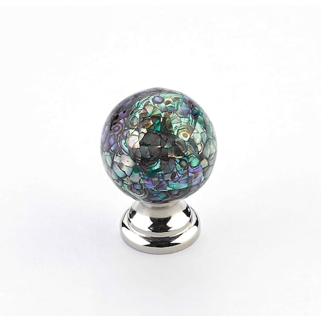 Schaub 1-1/4in Symphony Cabinet Knob Imperial Shell Polished Nickel Finish 857-IM-PN