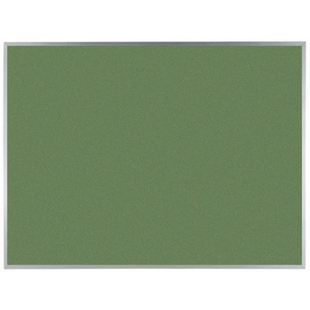 Aarco VIC Cork Bulletin Board w/ a Clear Satin Anodized Aluminum Frame, Baby Lettuce 36''Hx48''W DW3648213