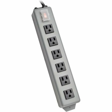 Eaton Tripp Lite Series Industrial Power Strip Metal, Lighted Power Switch, 6-Outlet, 6 ft. 1.8 m Cord 6SP
