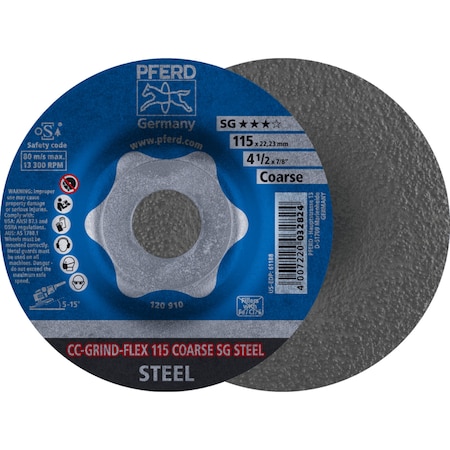 Pferd 5'' CC-GRIND-FLEX - 7/8'' A.H. - SG STEEL, Fine 61188