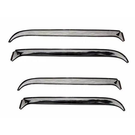 Ventshade Rainguards, Ledge Design, In-Channel, Steel, Set Of 4 14112