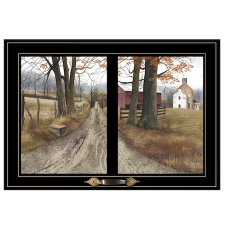 Homeroots The Road Home 7 Black Framed Print Wall Art 406234