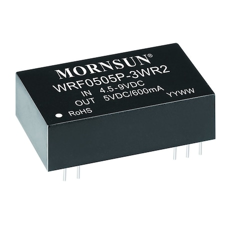 Mornsun DC-DC Converter, 3W, 4.5-9VDC input, 12VDC output, DIP WRF0512P-3WR2