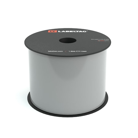 Labeltac LabelTac 4 and Pro Model High Performance 10-Year Vinyl Supply 3.5in x 150ft, Gray LT3508HP