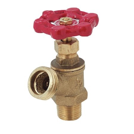 Proline Series ProLine 1/2'' MIP x 3/4'' MHT Brass Heavy Duty Boiler Drain 102-703