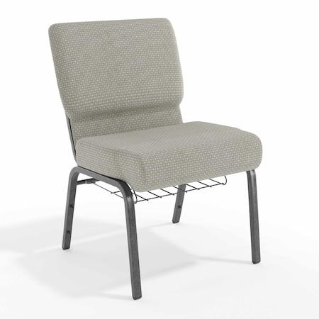 Flash Furniture Gray Dot Fabric Church Chair, PK4 4-FD-CH0221-4-SV-GYDOT-BAS-GG