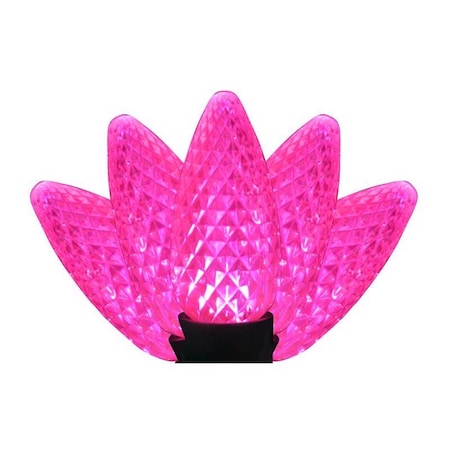 Holiday Bright Lights LED PS C9 Pink 25 ct Christmas Light Bulbs 04-02016A