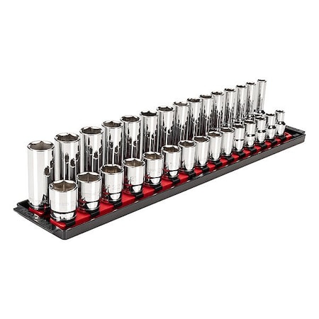Tekton Socket Set, Steel, 30 Pieces SHD92211