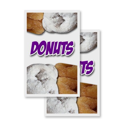 Signmission Donuts1, Vinyl Decals Only 24 Inch x 36 Inch, Vinyl Decal, 2PK DSB-2436-2PACK-Donuts1