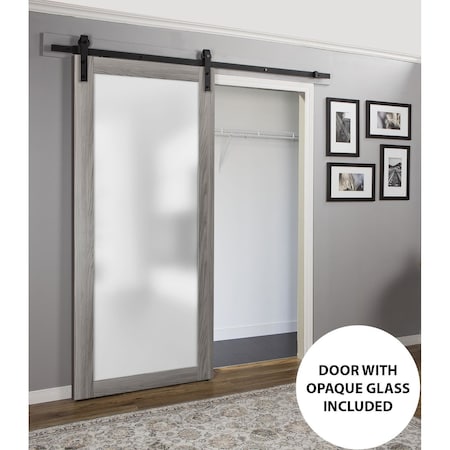 Sartodoors Slab 18x80 Planum 2102 Ginger Ash Use as Pocket Sliding Closet Bathroom Wood Core  Panel Finished PLANUM2102S-GA-18