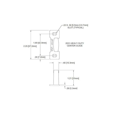 Le Johnson Floor Guide Heavy Duty Single Post 2031