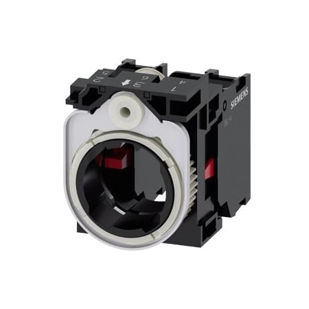 Siemens holder, 3-way, plastic, 1 NC, 1 NC, screw terminal 3SU1500-1AA10-1PA0