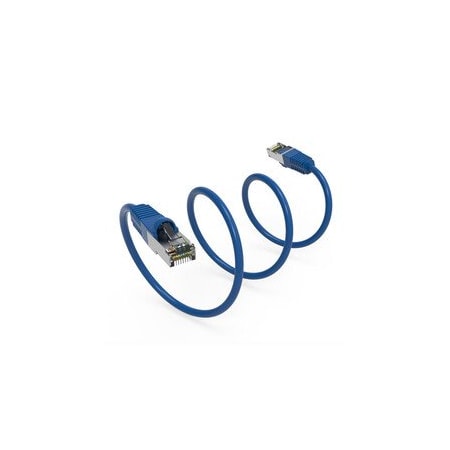 Cable Wholesale Shielded S/FTP Cat6 Ethernet Patch Cable, Snagless/Molded Boot, 26AWG, Blue, 4 foot 12X8-56104