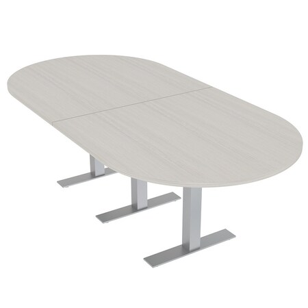 Skutchi Designs 8 Person Conference Table With Power Unit | 8' Racetrack Table | Harmony Series HAR-RAC-48X96-T-K458-NA