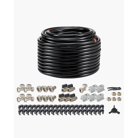 Vevor Air Compressor Line Kit 3/4'' x 200FT HDPE/Aluminum Shop Air Piping System Black CAP 200ft
