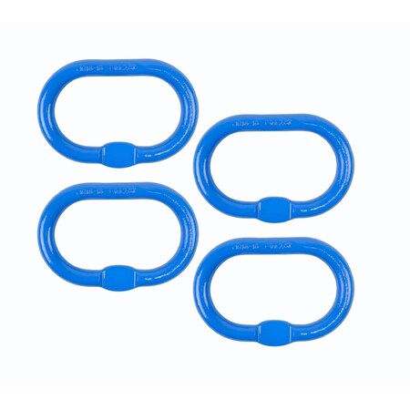 Mytee Products Oblong Master Link Grade 100 1/2in WLL 5,000 Lbs (2.3 Tons) 4:1 Saf..., 4PK OL12-G100x4