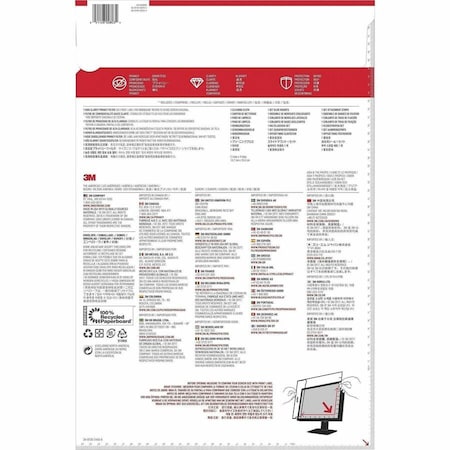 3M High Clarity Privacy Filter for 24 in Monitors 169 HC240W9B Black, Glossy, Black MMMHC240W9B