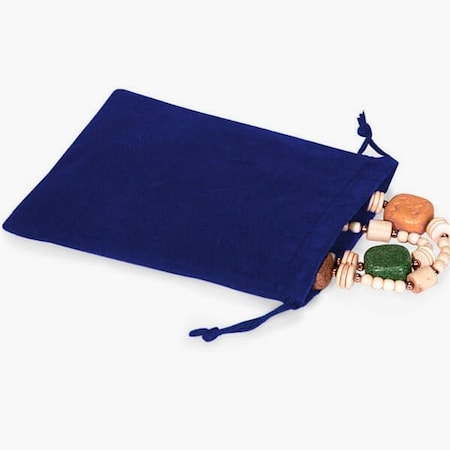 Nashville Wraps Blue Velour Jewelry Bags with Drawstrings, 4x5.5, 100PK 95622
