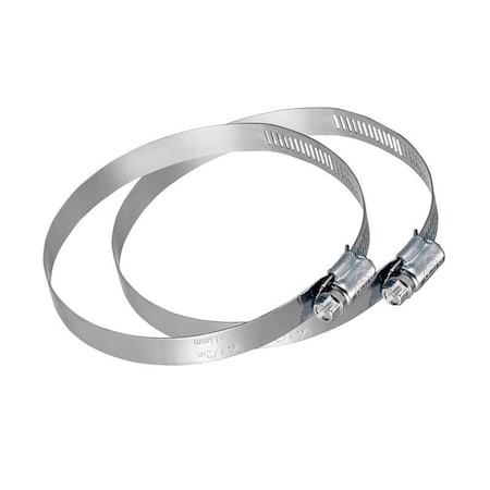 Lambro Worm Gear Clamp, 4 in Duct, Clamping Range: 3-9/16 to 4-1/2 in, Steel, Zinc 2841